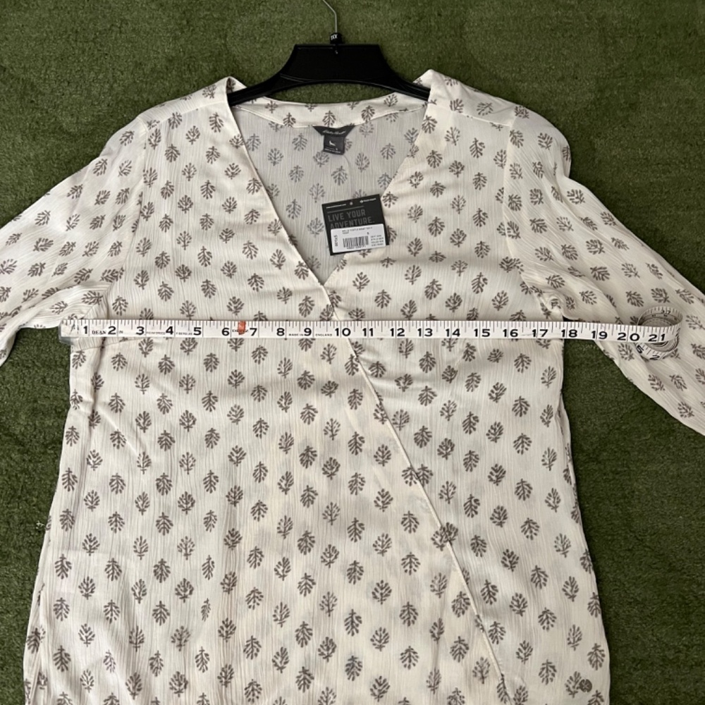 NWT Eddie Bauer Long Sleeve Thistle Faux Wrap Top Size S - Picture 6 of 7